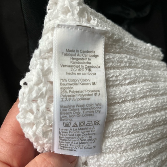 New with tags J.Crew white crocheted top - Picture 4 of 4